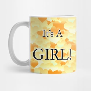 It's A Girl! Golden Hearts Mug